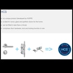 Hoppe HCS Atlanta Kapı Kol Seti Çerçevesiz Cam Kanat Gümüş Renkli  Mandal Kör Tıpa