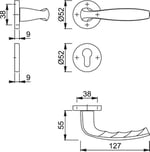 Hoppe New York Kapı Kolu Seti Barelli Tipi Gümüş Renkli