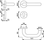 Hoppe Paris Kapı Kolu Seti Barelli Tipi Paslanmaz Çelik Renkli
