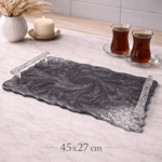 Luxury Dark - Büyük Tepsi - Antrasit