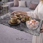 Luxury Dark - Büyük Tepsi - Antrasit