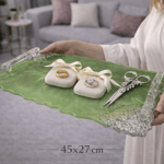 Luxury Green - Büyük Tepsi Yeşil (45x27cm)