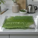 Luxury Pearl Tray - Büyük Tepsi Yeşil