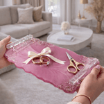 Pink Stream Tray - Küçük Tepsi - Pembe