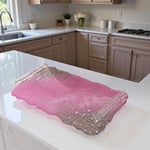 Pink Stream Tray - Küçük Tepsi - Pembe