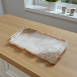 Rose Gold Stream Tray - Küçük Tepsi - Altın