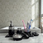 White Black Aura Banyo Sabunluk Seti