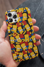 İphone Uyumlu Bart Simpson Premium Telefon Kılıfı Siyah (Model Seçiniz)