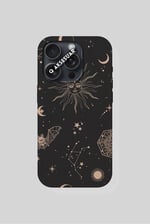 İphone Uyumlu Desen Tasarımlı Premium Telefon Kılıfı Siyah (Model Seçiniz)