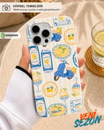 İphone Uyumlu İtalyan Yazı Temalı Limon Desenli Tasarım Telefon Kılıfı