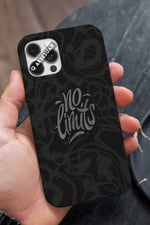 İphone Uyumlu No Limits Tasarımlı Premium Telefon Kılıfı Siyah (Model Seçiniz)