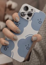 İphone Uyumlu Sevimli Bulut Tasarımlı Şeffaf Telefon Kılıfı (Model Seçiniz)