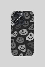 İphone Uyumlu Smile Emoji Tasarımlı Premium Telefon Kılıfı Siyah (Model Seçiniz)
