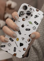 İphone Uyumlu Star Tasarımlı Şeffaf Telefon Kılıfı (Model Seçiniz)