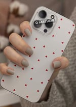 Samsung Galaxy Uyumlu Mini Kırmızı Kalp Tasarımlı Şeffaf Telefon Kılıfı (Model Seçiniz)