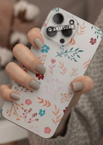 Samsung Galaxy Uyumlu Renkli Çiçekler Tasarımlı Şeffaf Telefon Kılıfı (Model Seçiniz)
