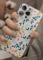 Samsung Galaxy Uyumlu Renkli Yaprak Tasarımlı Şeffaf Telefon Kılıfı (Model Seçiniz)