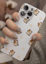 Sevimli Kedi Tasarımlı Şeffaf Telefon Kılıfı