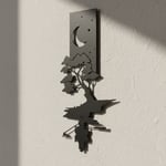Ağaç ile Gece Metal Duvar Tablosu