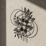Floral Metal Duvar Tablosu