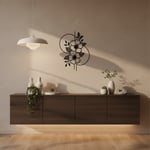 Floral Metal Duvar Tablosu