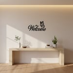 Welcome Kelebekli Metal Duvar Tablosu