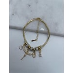 Çarmlı Çelik Bileklik Gold