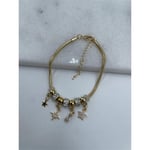 Çarmlı Çelik Bileklik Gold