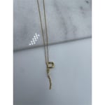 Harfli Çelik Kolye Gold