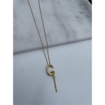Harfli Çelik Kolye Gold