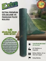 EXTRA GÖLGELEME FİLESİ  %40 - 30 GR/M2