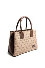 Silver & Polo SP1000 Kadın El Çantası Monogram Koyu Bej-Kahve