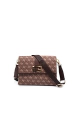 Silver & Polo SP1009 Kadın Çapraz Çanta Monogram Kahve