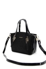 Silver & Polo SP1021 Kadın El Çantası Fashion Siyah-Rugan Siyah