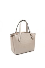 Silver & Polo SP1021 Kadın El Çantası Logolu Bej-S.Bej