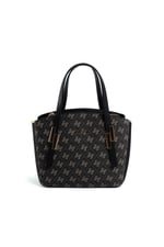 Silver & Polo SP1021 Kadın El Çantası Monogram Füme-Siyah
