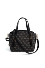 Silver & Polo SP1021 Kadın El Çantası Monogram Füme-Siyah