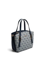 Silver & Polo SP1021 Kadın El Çantası Monogram Gri-Lacivert