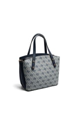 Silver & Polo SP1021 Kadın El Çantası Monogram Gri-Lacivert