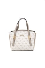 Silver & Polo SP1021 Kadın El Çantası Monogram Bej-Kum