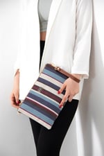 Silver & Polo SP1034 Kadın Portföy & Clutch Ekose Mix-Taba