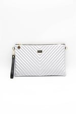 Silver & Polo SP1034 Kadın Portföy & Clutch Kapitone V A.Gümüş