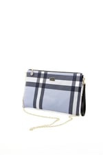 Silver & Polo SP1034 Kadın Portföy & Clutch Ekose Mavi-Kemik