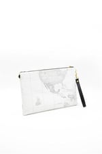 Silver & Polo SP1034 Kadın Portföy & Clutch Harita Beyaz-Antrasit