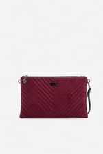 Silver & Polo SP1034 Kadın Portföy & Clutch Kapitone V Süet Bordo