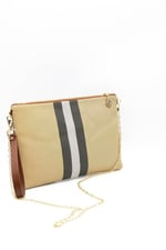 Silver & Polo SP1034 Kadın Portföy & Clutch Ekose Bej-Taba