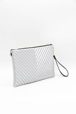 Silver & Polo SP1034 Kadın Portföy & Clutch Kapitone V A.Gümüş