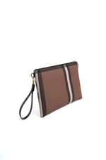 Silver & Polo SP1034 Kadın Portföy & Clutch Ekose Koyu Kahve-Kahve