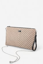 Silver & Polo SP1034 Kadın Portföy & Clutch Kapitone V Süet Bej