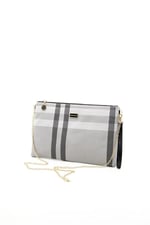 Silver & Polo SP1034 Kadın Portföy & Clutch Ekose A.Gri-A.Taba